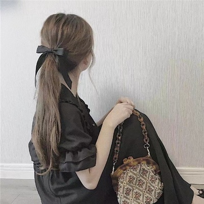 taobao agent Multi -color handmade age reduction simple wind bow temperament half -tie hair bow head rope rope rope horsetail Super immortal hair ring
