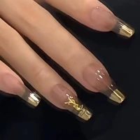 Металлическое украшение для ногтей для маникюра с буквами, смешанный аксессуар, популярно в интернете