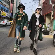 Mùa xuân và mùa thu của chàng trai áo gió chàng trai phiên bản Hàn Quốc của xu hướng lỏng lẻo áo dài sinh viên giản dị