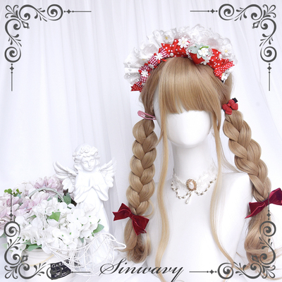 taobao agent Swanjia-Sweet and cute linen golden micro-curly long hair JK Lolita Natural Girl Wigs-| Annie |