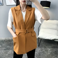 Осенний жилет, приталенный цветной корсет, длинный костюм, 2019, в корейском стиле