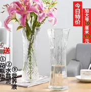Nhỏ nhà tươi bàn ăn thủy tinh bình thủy tinh trang trí hiện đại nhà hàng trang trí màu xanh lá cây hoa khô chậu - Vase / Bồn hoa & Kệ