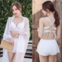 Bộ đồ bơi nữ bikini ba mảnh hình ảnh bãi biển mỏng mềm mại Kiểu váy nữ Boxer - Bikinis áo tắm hai mảnh