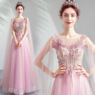 taobao agent Fuchsia evening dress for bride, for catwalk
