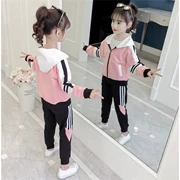 Trẻ em mặc bộ đồ bé gái 2019 mùa xuân và mùa thu mới Trẻ em lớn trẻ em thể thao Hàn Quốc và giải trí nước ngoài hai bộ thủy triều - Khác