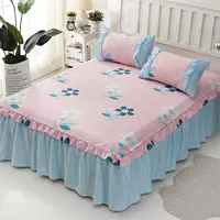 Giường ngủ váy ngủ gối có thể được tùy chỉnh để che cho cô gái tay áo màu xanh lá cây thời trang nhà là chàng trai độc thân đơn giản - Váy Petti váy giường khách sạn