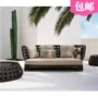 Ngoài trời ghế wicker đồ nội thất sofa trọ khách sạn sân thượng sân single ghế mây kết hợp cao hậu thuẫn của trắng nghệ thuật - Ghế sô pha bộ sofa