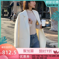 Nhà quần áo Handu 2019 mùa thu mới của phụ nữ in áo khoác hai mặt bằng len nữ PV9022 thắng - Áo len lót đôi áo khoác cardigan nam