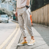 Весенние японские ретро штаны, из хлопка и льна, оверсайз