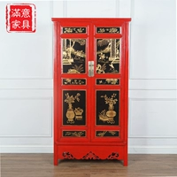 Классическое окрашенное антикварное красное ретро украшение для шкафа для спальни, коробочка для хранения, китайский стиль, сделано на заказ