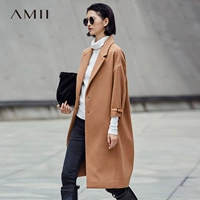 Amii tối giản chính thức của phụ nữ áo len chính hãng đi lại đơn giản trong phần dài khâu 11737607 - Trung bình và dài Coat áo bomber