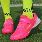 Giày dép bóng đá mùa hè Li Ning nữ trẻ em thoáng khí lưới chống trượt giày nam và nữ học sinh tiểu học - Giày bóng đá