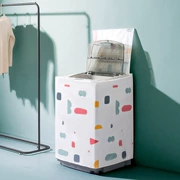 máy giặt trống tự động mở nắp bảo vệ chống thấm nước Phổ kem chống nắng bụi bìa dày hộ gia đình bìa giặt - Bảo vệ bụi