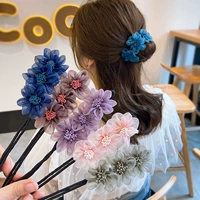Заколка для волос, аксессуар для волос, в корейском стиле, коллекция 2021, в цветочек