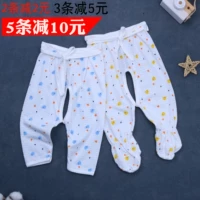 Mùa hè quần bé gái cotton sơ sinh dây đai chân quần thậm chí vớ với điều hòa không khí quần ngủ - Quần quần thể thao cho bé