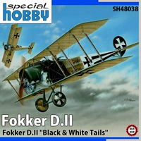 Специальное хобби SH48038 Fokker D.II Черно -белый хвост 1/48