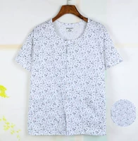 Mùa hè áo mẹ trung niên cotton tay áo mở vest ông già đồ lót cộng với chất béo cotton chải kỹ ngắn - Áo vest áo lót 3 lỗ nam