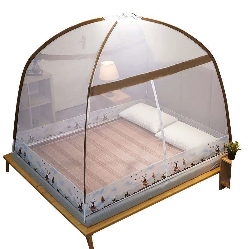 Yurt Mosquito Net Bộ cài đặt miễn phí Quạt treo được mã hóa dày 1,8m Giường dưới cùng Nhà sinh viên Đại học - Lưới chống muỗi