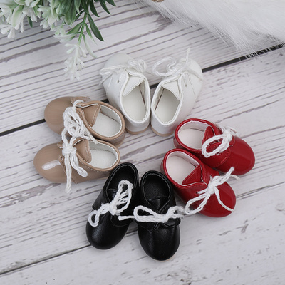 taobao agent Spot BJD baby shoes 6 -point shoes leisure lace flat PU shoes yosd doll special white color multiple choice