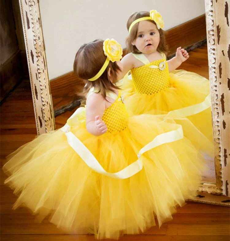 Đứa trẻ COS COS Belle Công chúa đầm dạ hội ăn mặc catwalk mô hình ăn tối ảnh studio hoa cô gái váy cưới - Váy trẻ em