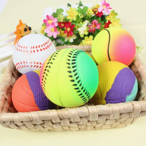 Классический резиновый прыгучий мяч, сферическая флуоресцентная резиновая маленькая игрушка, домашний питомец