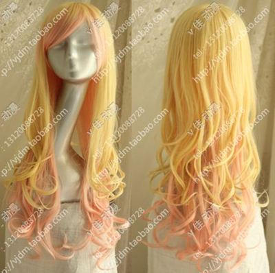 taobao agent COS wig Golden Gradient Banno Youmei Macross Queen Xuelu Queen Lolita long curly hair