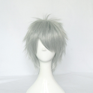 taobao agent Cosplay wig Hei Terria Pruch Kilbert/Silver -gray anti -high temperature short hair fake hair