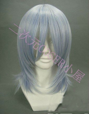 taobao agent Oriental Project-Dog Walling Silver Blue Cosplay Anime Wig Wig