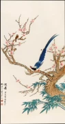 Tô Châu thêu DIY kit mới bắt đầu mùa xuân xanh chim đuôi dài mận tre sơn lớn trái tim 67 * 35 bức tranh thêu tay - Bộ dụng cụ thêu