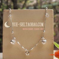 Tình yêu 925 sterling bạc vòng chân dài nữ thời trang Hàn Quốc dễ thương trái tim mặt dây chuyền sinh viên chuỗi quà tặng sinh nhật lắc chân nam