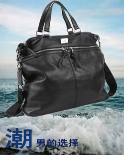 Laptop for leisure, shoulder bag, purse, Korean style, genuine leather