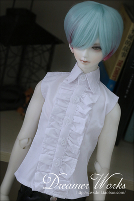 taobao agent 3 points and 4 points SD BJD doll clothes white lace aristocratic shirt (sleeveless) uncle, 1/3,1/4