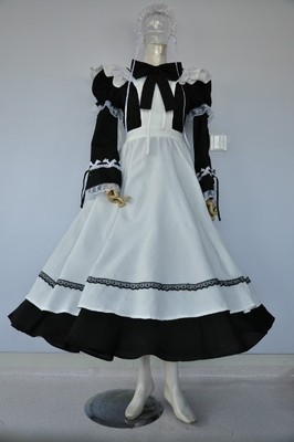 taobao agent ★ Cat Angel COS ★ Maid/maid black and white long skirt set special offer