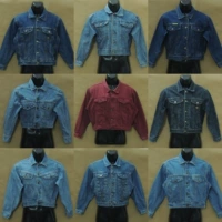 Vintage ngắn denim cổ điển BF retro Áo khoác châu Âu và Mỹ B455-B463 áo nắng nam