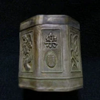 Античный Разное предмет пробуждает белую медную кремовую коробку Dream, старая модная медная медная коробка.