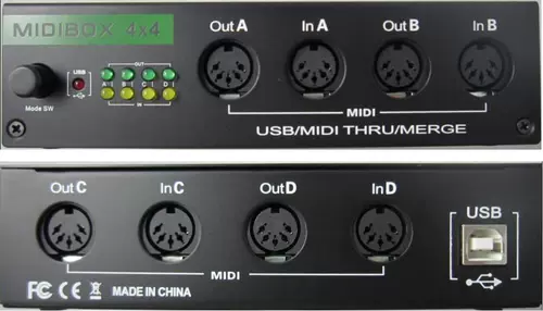 USB MIDI 4x4 Seminars Controller Music Редактирование 4 в 4 Out с функцией MIDI слияния