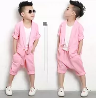 Quần áo chụp ảnh trẻ em Phiên bản tiếng Hàn mới 6-7 tuổi Studio nghệ thuật mô hình Quần áo trẻ em phù hợp với ảnh bé trai - Khác đồ bơi cho bé trai
