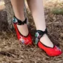 Tràm mới nông miệng thoải mái phong cách quốc gia retro thêu giày khóa cao-top giày của phụ nữ Bắc Kinh giày vải giày bitis nữ
