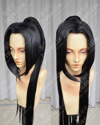 taobao agent Pure black costumes, Tiger Card Machine Beauty, Jiayi, high -temperature silk COS wig