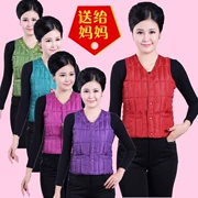 Áo vest nữ trung và cũ cotton vest mùa xuân và mùa thu vest nữ xuống cotton vest mẹ đầm gần vest nhỏ ấm áp