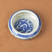 Мыть антикварная маленькая сине -белая керамика джингхен
