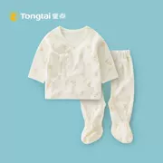 Tongtai sơ sinh quần áo cotton bé đồ lót đặt bé sơ sinh 0-3 tháng áo quần hai bộ
