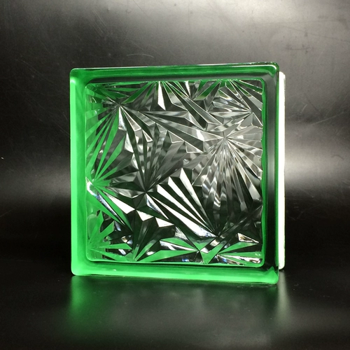Фабрика прямой продажи Полый стеклянный кирпич зеленый ледяной квадратный квадратный кирпич прозрачный прозрачный перегород