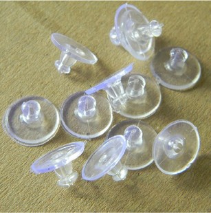 Plastic frisbee, earplugs, earrings, accessory