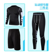 Quần áo thể dục nam phù hợp với bốn hoặc năm bộ quần áo thể thao nhanh khô chạy quần tập thể dục quần áo bóng rổ - Quần áo tập thể hình