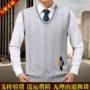 Ordos thành phố mùa xuân và mùa thu người đàn ông trẻ của cashmere V-Cổ áo len vest vest nam không tay vest áo len dệt kim