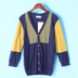 甩 quần áo nam Jie loạt mùa xuân sản phẩm mới màu sắc tương phản bông pha trộn áo len áo len cardigan 2082 Cardigan