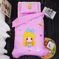 Bông trẻ em mẫu giáo của quilt ba mảnh mùa hè lõi cotton bé nap bộ đồ giường bé giường sáu bộ 	mẫu chăn ga cho bé	