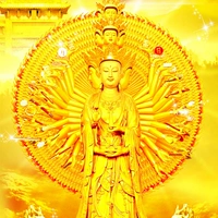 Новая печатная крестная строчка Гуаньин Бодхисаттва Будда Статуя Большой человек сшит, тысяча рук Гуанин, будда