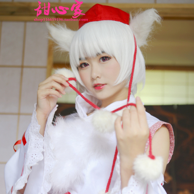 taobao agent {Sweetheart Home} Oriental Project Dog Walling White Pakistan Ship Short Short Hair Cosplay Wig